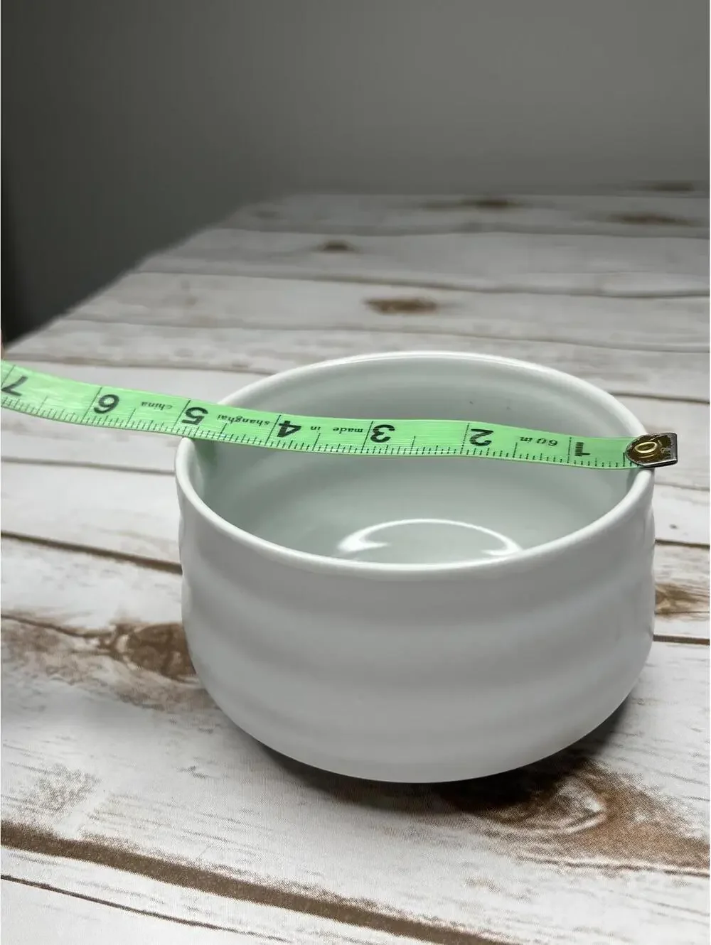 Teanagoo Japanese Style‎ Matcha Ceramic Tea White Two Toned 5” Ceramic Bowl